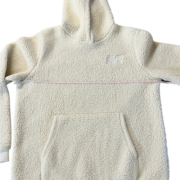 GHOST LIFESTYLE CREAM COLORED TEDDY HOODIE SIZE MEDIUM - Picture 7 of 12